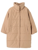 ・スタンドロングブルゾン/ベージュ