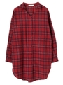 ・タータンチェックチュニック/レッド