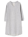・ワッフル起毛ワンピース/杢グレー