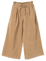 ・細コールワイドパンツ/ベージュ