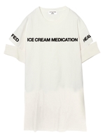 “ICE CREAM MEDICATION” OPEN SLEEVE DRESS/WHITE