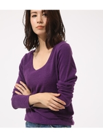 《1月10日まで期間限定価格》【AZUL BY MOUSSY】ベーシックUネックプルオーバー 【MOOK48掲載 98018】/PUR