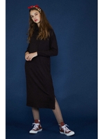 《BLANCHIC》サイドスリットニットワンピース/ブラウン(050)