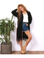 【ANAP】オルテガニットロングカーディガン/ブラック(027)