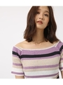 【AZUL BY MOUSSY】2WAYカットリブトップス/柄PUR