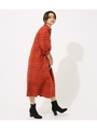 【AZUL BY MOUSSY】CALIF チェックシャツワンピース/柄ORG
