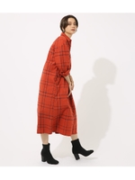 【AZUL BY MOUSSY】CALIF チェックシャツワンピース/柄ORG