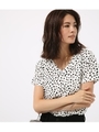 【AZUL BY MOUSSY】smallレオパVネックTEE/柄WHT