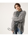 【AZUL BY MOUSSY】カットループカーディガン/柄GRY