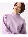 【AZUL BY MOUSSY】カラーリブニットプルオーバー/L/PUR