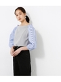 【AZUL BY MOUSSY】コンビオフショルプルオーバー/T.GRY