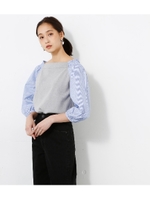 【AZUL BY MOUSSY】コンビオフショルプルオーバー/T.GRY