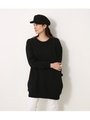 【AZUL BY MOUSSY】サイドライン裏毛チュニック/BLK