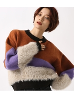 【AZUL BY MOUSSY】シャギーコンビニットプルオーバー【MOOK47掲載 97038】/D/ORG