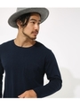 【AZUL BY MOUSSY】スーピマ天竺クルーネック長袖T/NVY
