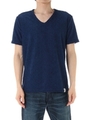 【AZUL BY MOUSSY】スラブパイルVネック半袖T/NVY