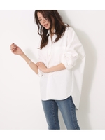 【AZUL BY MOUSSY】タイプライタードロップショルダーシャツ/O/WHT