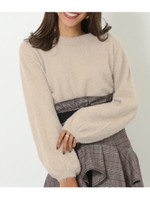 【Alluge】 フェザーニット/ブラウン(015)