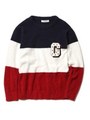 【GELATO PIQUE HOMME】'ベビモコ'3ボーダーサガラ刺繍プルオーバー/TRICOL