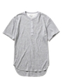 【GELATO PIQUE HOMME】ワッフルヘンリーネックTシャツ/GRY