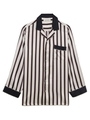 【Joel Robuchon & gelato pique】’Homme’シルクパジャマシャツ/STRIPE