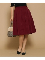 【Lサイズあり】メモリーグログランスカート/ボルドー(064)