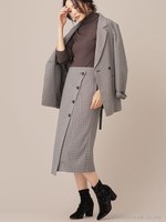 【MORE12月号掲載】【steady.10月号掲載】TRチェックラップスカート/パターン2