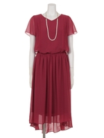 【Rew de Rew】アクセサリー付イレヘムドレス（7R04-09002）/ワイン