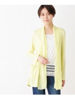 【UVカット・洗える】Polygiene(R)ロングカーディガン/レモンイエロー(031)