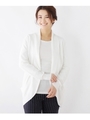 【UVカット】【洗える】ニットトッパーカーディガン/ホワイト系(002)