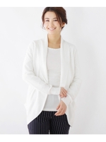 【UVカット】【洗える】ニットトッパーカーディガン/ホワイト系(002)
