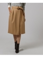 【VERY×UNTITLED】サッシュベルト付ミディ丈スカート/キャメル(641)
