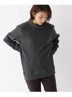 【WEB限定】ウール裏毛　クルーネック スウェット11109/ブラック(119)