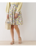 【WEB限定サイズ(SS・LL)あり】フラワージャガード風スカート/オフホワイト(103)