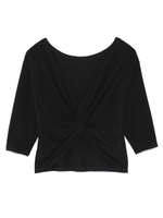 【emmi yoga】ツイスト2wayトップス/BLK