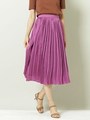 【steady.10月号掲載】マットサテンランダムプリーツスカート/ヴァイオレット