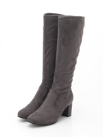 【ストレスフリー】ストレッチロングレインブーツ/GRAY