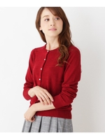 【洗える・吸湿発熱・静電気防止】ミリオンホット　ニットカーディガン/ボルドー(064)