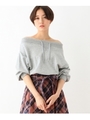 【洗える】オフショルスウェットトップス/ライトグレー(011)