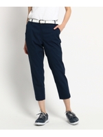 【洗える】ストレッチクロップドパンツ/ネイビー(193)