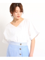 【洗える】タイプライターブラウス/ホワイト(001)