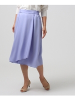 【洗える】ツイルフレアパンツ/パープル系(080)