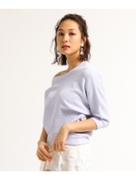 【洗える】ワンショルダープルオーバー/パープル系(080)