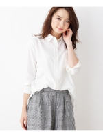 【洗濯機OK】シワになりにくい♪アソートデザインシャツ/ホワイト(002)