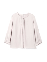 ◆[TVドラマ　戸田恵梨香さん着用][洗える]フロントタックブラウス/ベージュ(040)