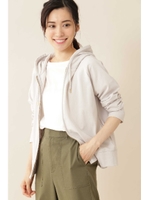 ◆[Weekend Line][洗える]フードＺＩＰパーカー/グレー(020)