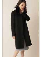 ◆カシミヤ混ウールコート/ブラック(010)