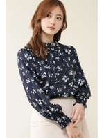 ◆ミニフローラルブラウス/ネイビー(120)