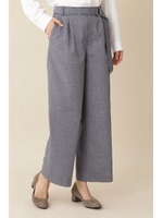 ◆大きいサイズ・洗える◆T/Wデニムライクワイドパンツ/ネイビー(120)