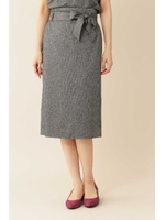 ◆大きいサイズ◆[SETUP]ジャージースカート/ブラック(010)